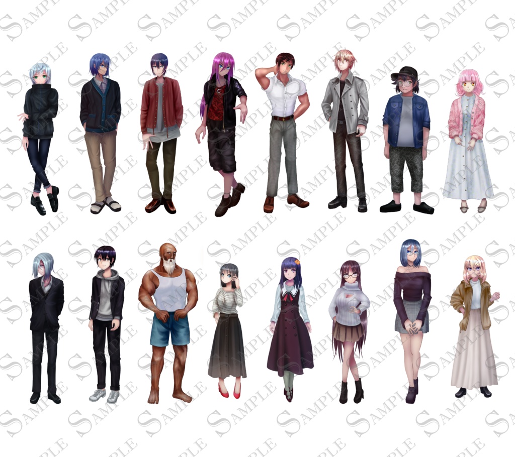 現代私服立ち絵素材集【ゲーム・TRPG】