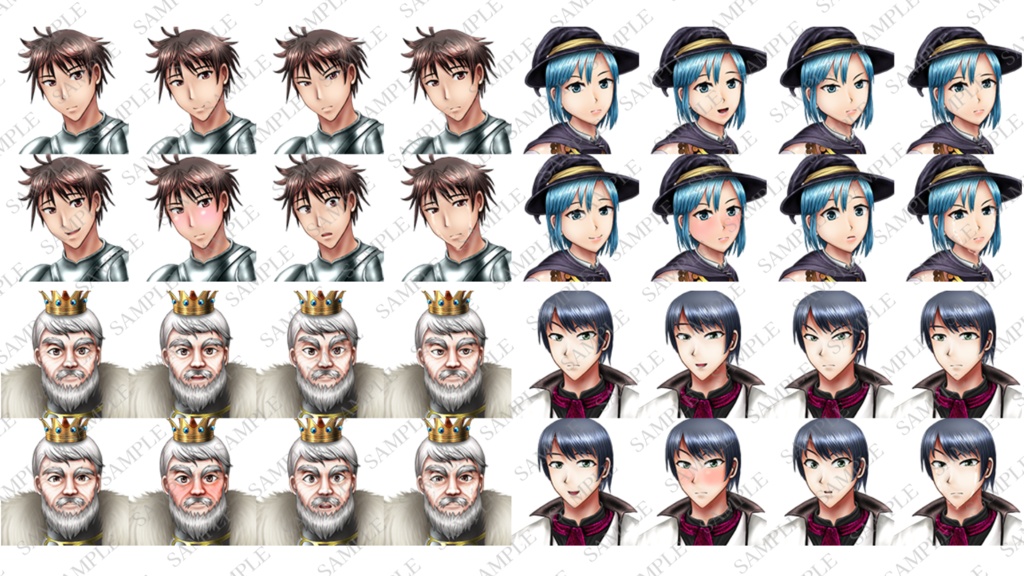 ファンタジーキャラクター立ち絵素材集1【ゲーム・TRPG】