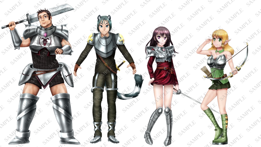 ファンタジーキャラクター立ち絵素材集1【ゲーム・TRPG】