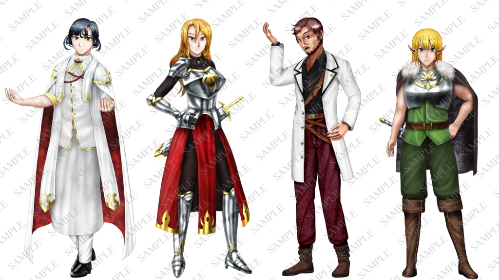 ファンタジーキャラクター立ち絵素材集2【ゲーム・TRPG】