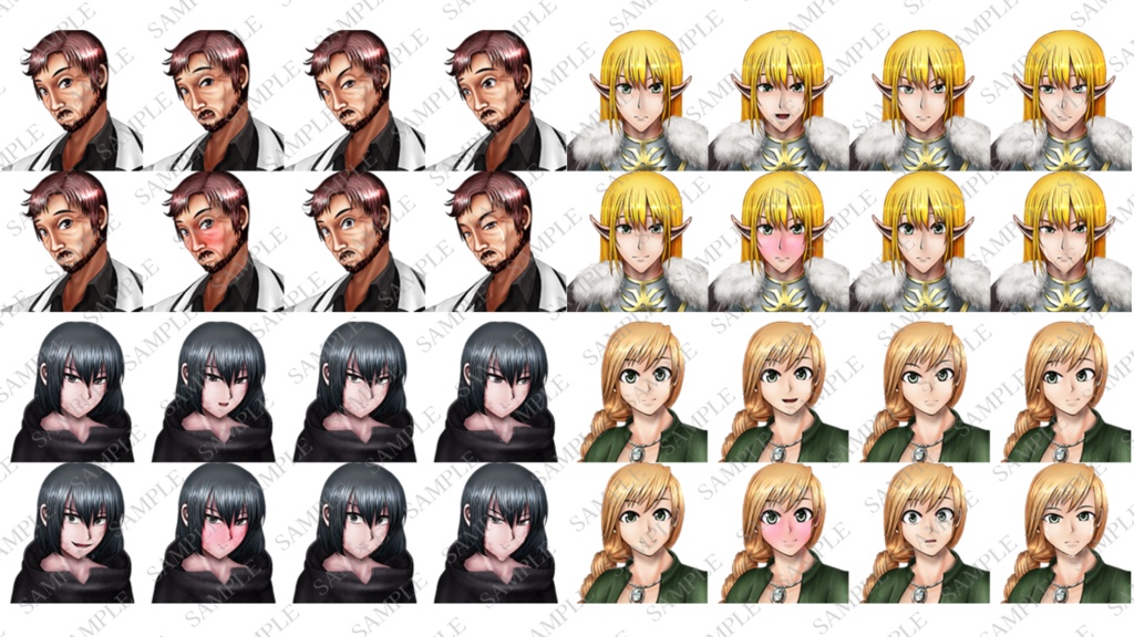 ファンタジーキャラクター立ち絵素材集2【ゲーム・TRPG】