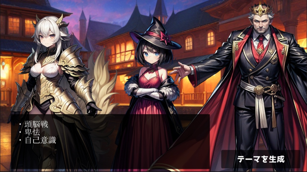 ノベルテーマ生成器(ファンタジー)