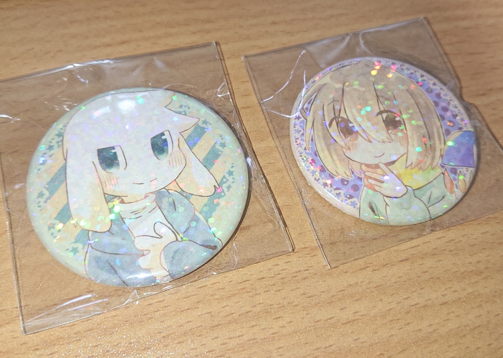 【storyswap】キャラとアズリエルの缶バッジ