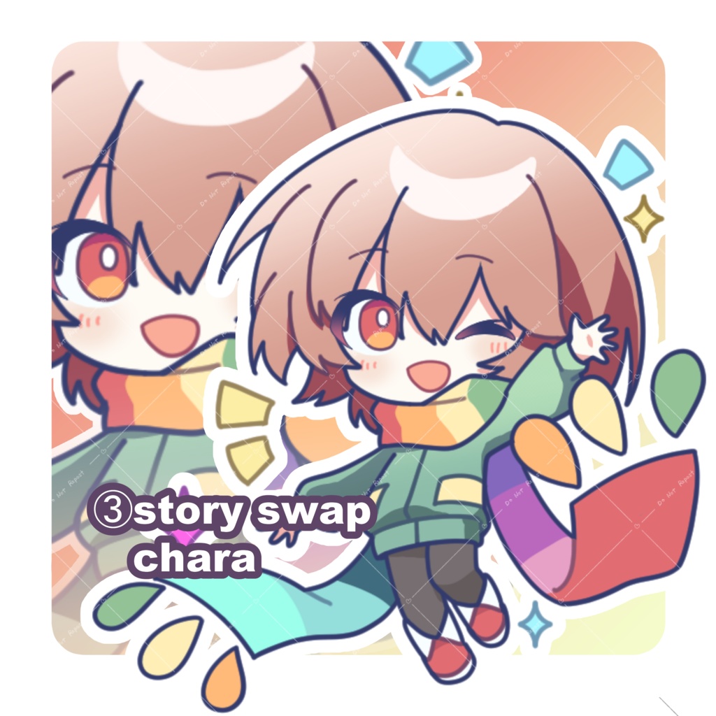 【Undertale AU】キャラとアズリエルのアクリルキーホルダー