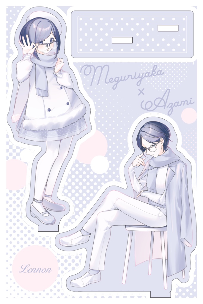 【非公式】廻あざ💙冬コーデ💙アクリルプレート