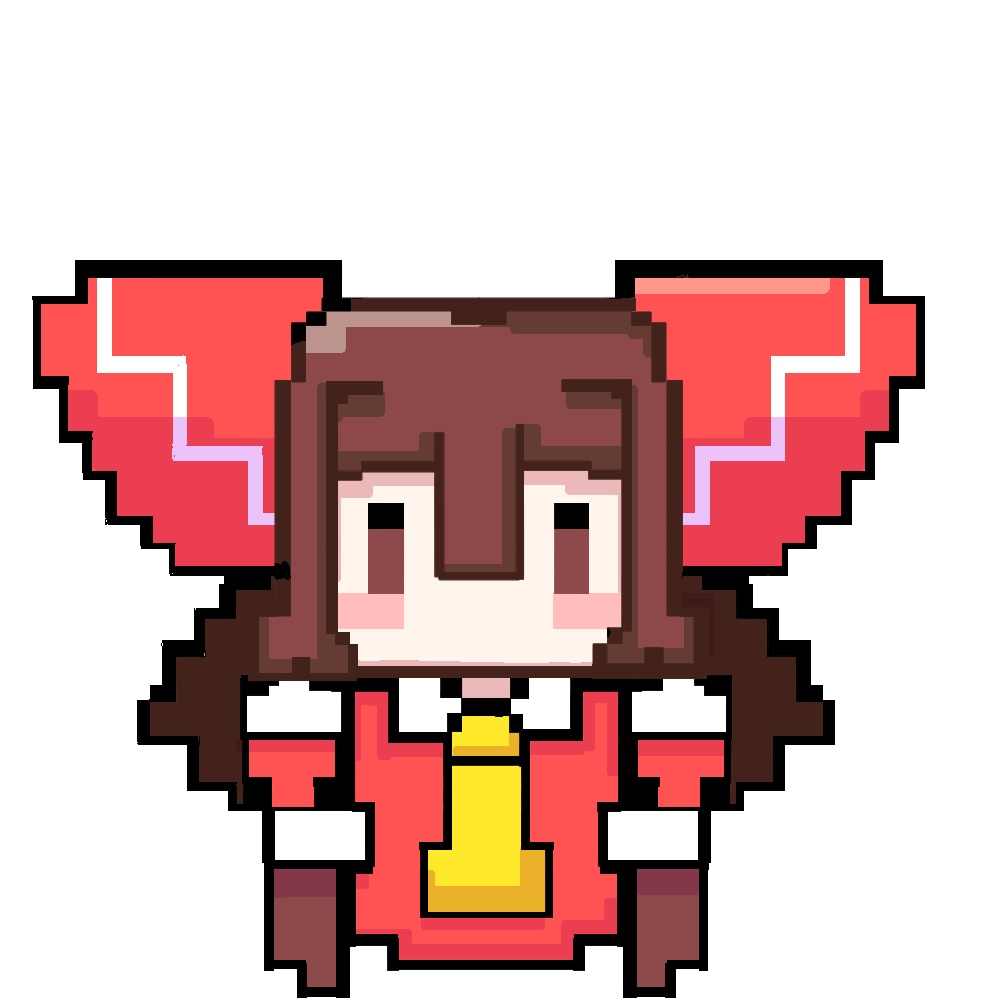 のびねっと式ドット霊夢　ゆっくり付き立ち絵