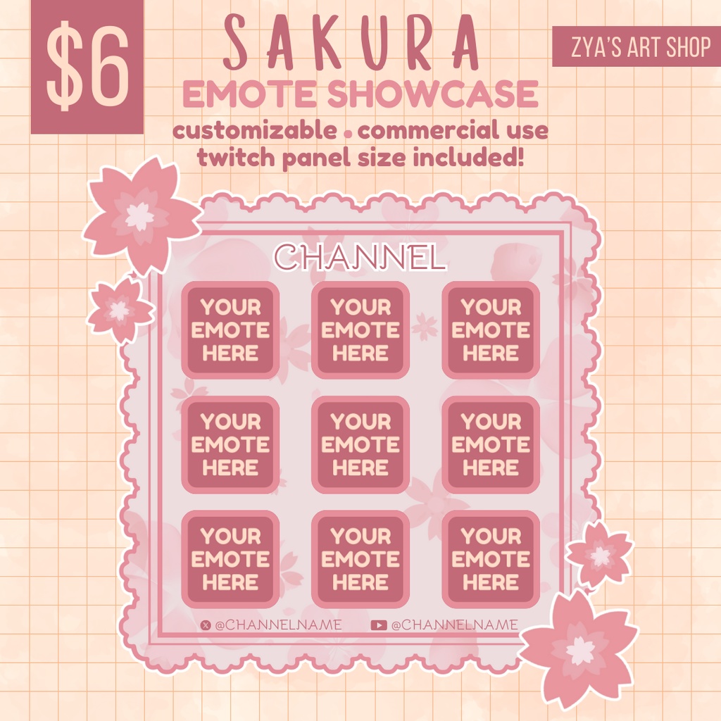 SALE [Vtuber Asset] Sakura Emote Showcases