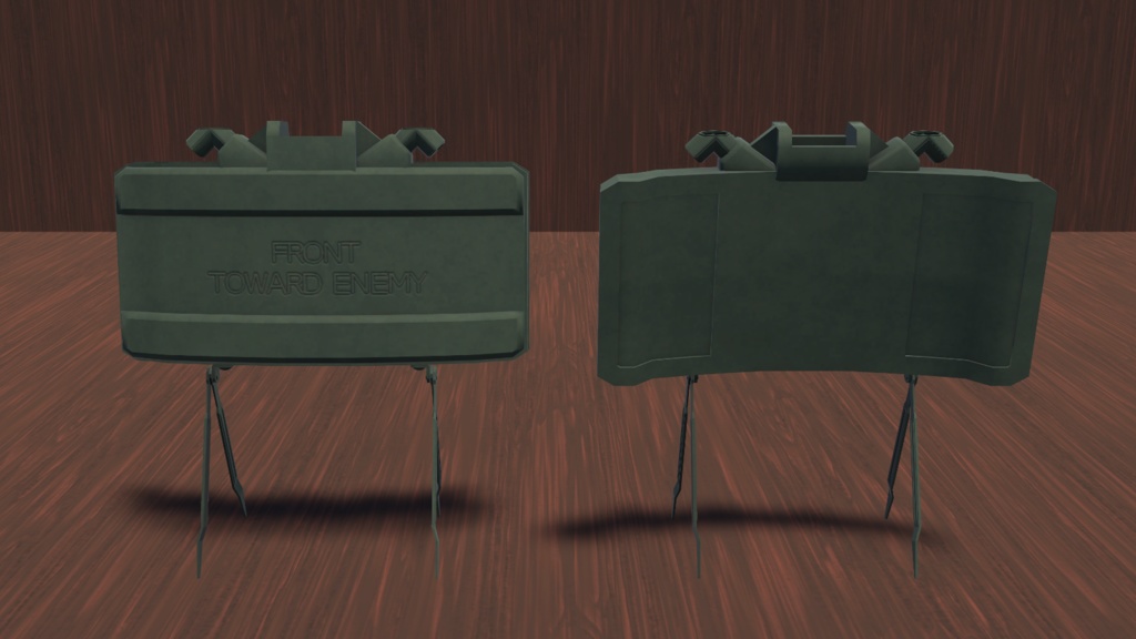 【VRC向け】指向性地雷 (クレイモア)【3Dモデル】