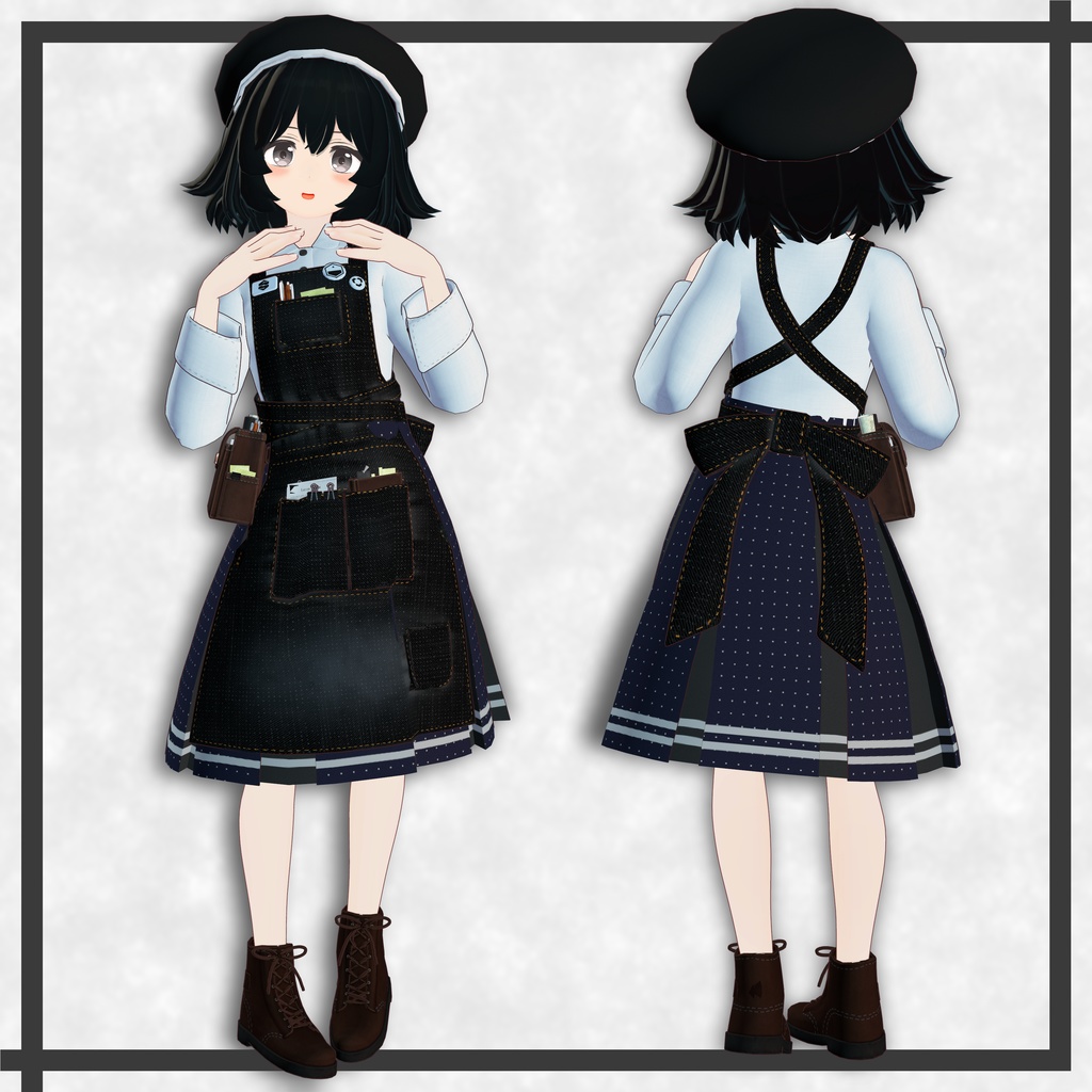 【オリジナル3Dモデル】栞織【VRChat向け】