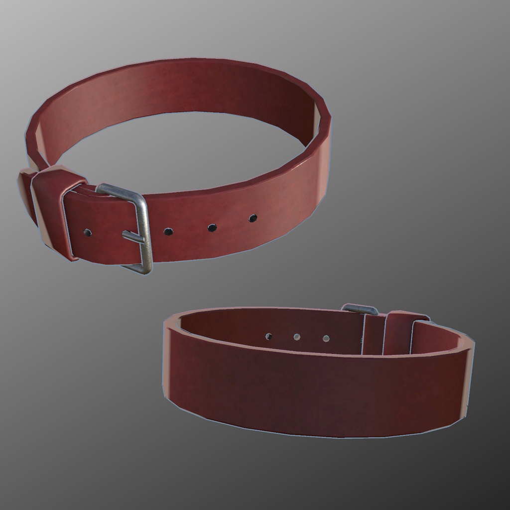 【無料】シンプル首輪【3Dモデル】