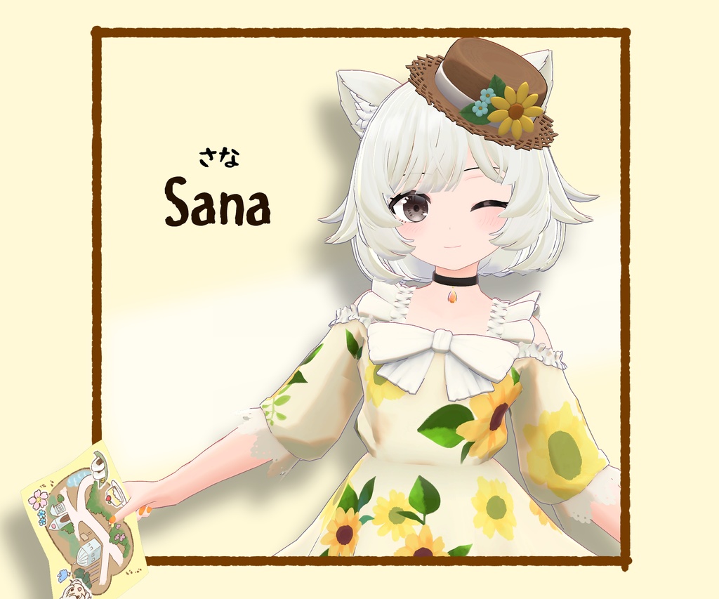 【オリジナル3Dモデル】さな -Sana-【VRChat向け】