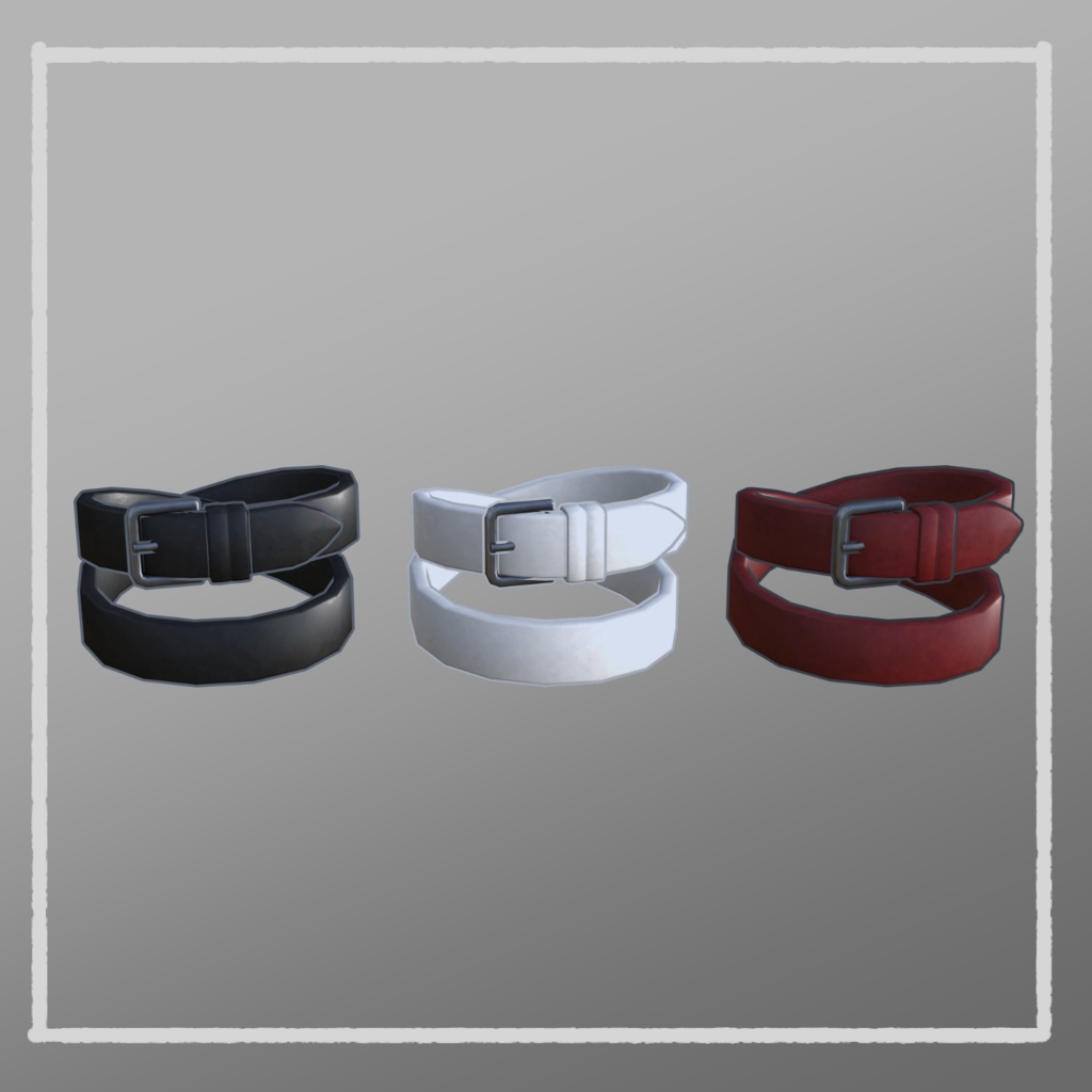 【無料】腕とか尻尾とかに巻くベルト【3Dモデル】