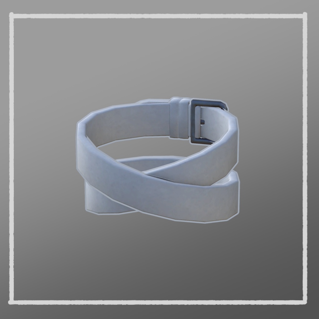 【無料】腕とか尻尾とかに巻くベルト【3Dモデル】