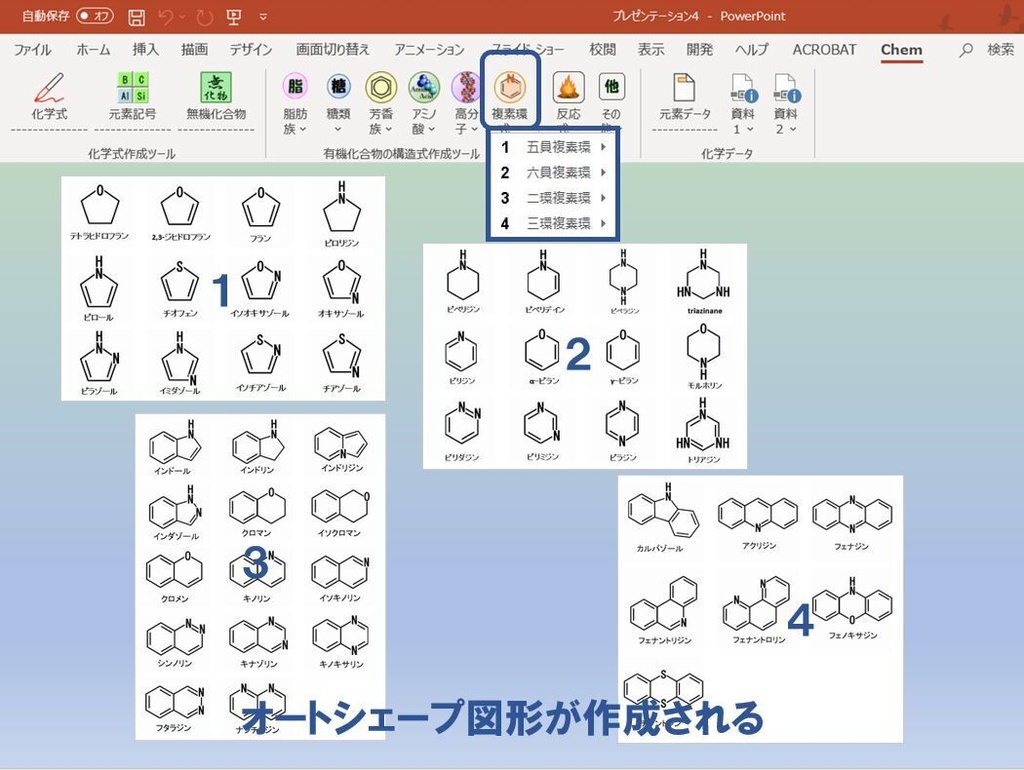 ChemFormPlus−化学式作成ツールPowerPoint用アドイン