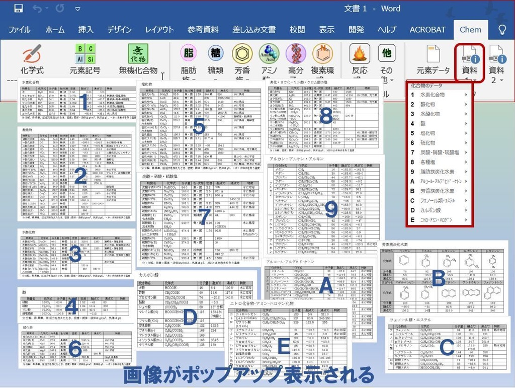 ChemFormPlusW−化学式作成ツールWord用アドイン