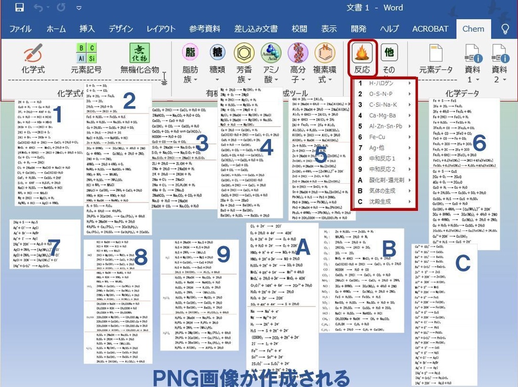 ChemFormPlusW−化学式作成ツールWord用アドイン