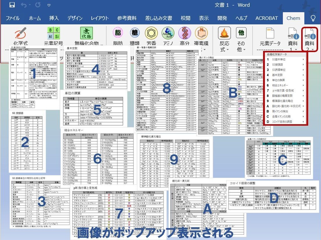 ChemFormPlusW−化学式作成ツールWord用アドイン