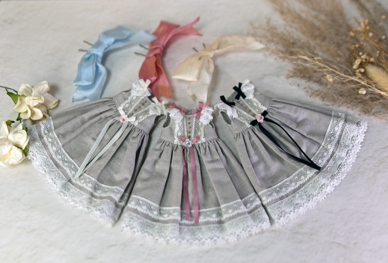 リネンのドレスセット③　ハルモニアブルーム harmonia bloom 着用可能お洋服ハンドメイド品 