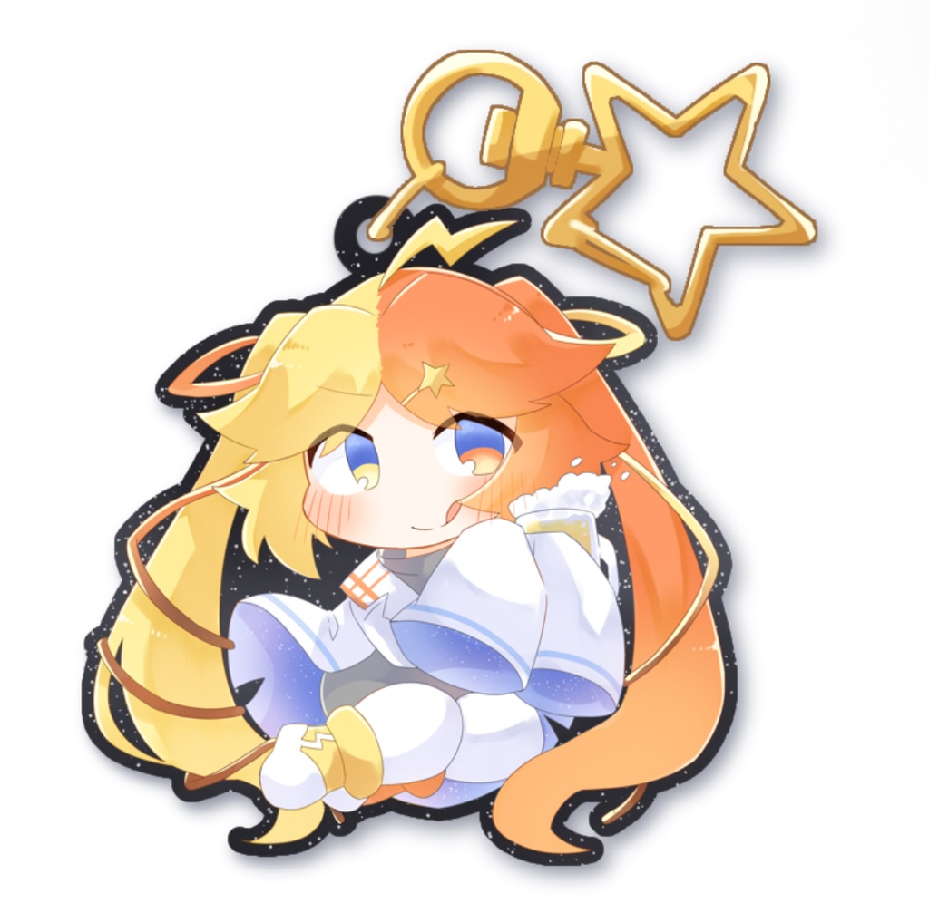 んじゃなん　キラキラ黒アクキー