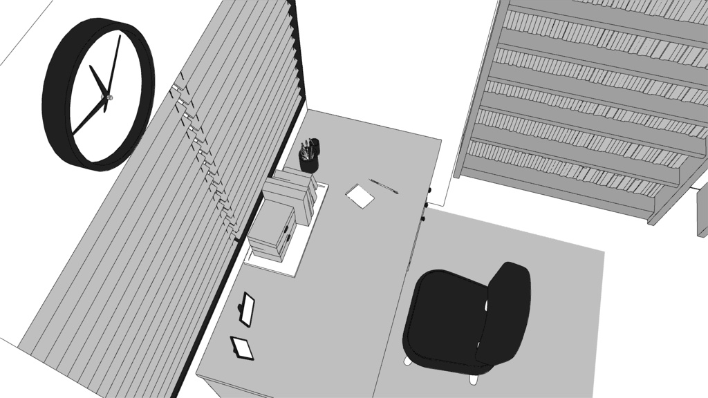 書斎【クリスタ用素材】【3D】