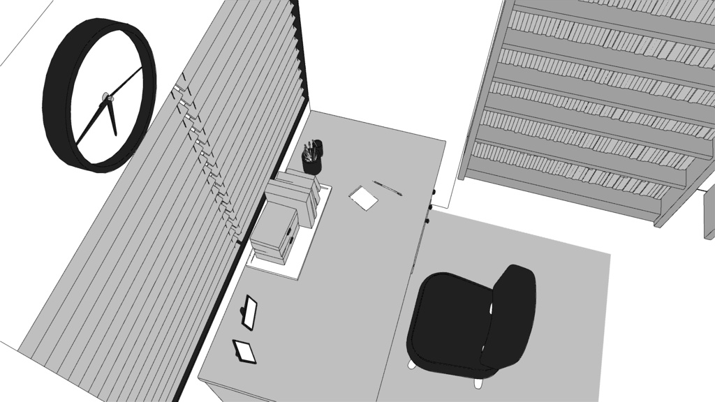 書斎【クリスタ用素材】【3D】