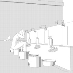 銭湯【クリスタ用素材】【3D】