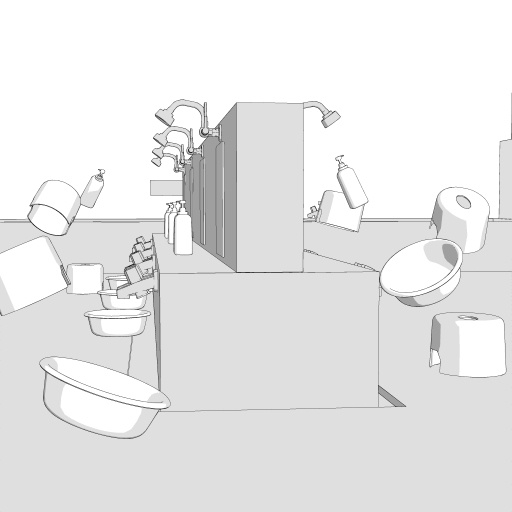 銭湯【クリスタ用素材】【3D】