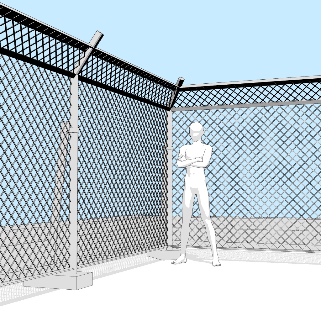 学校の屋上【クリスタ用素材】【3D】