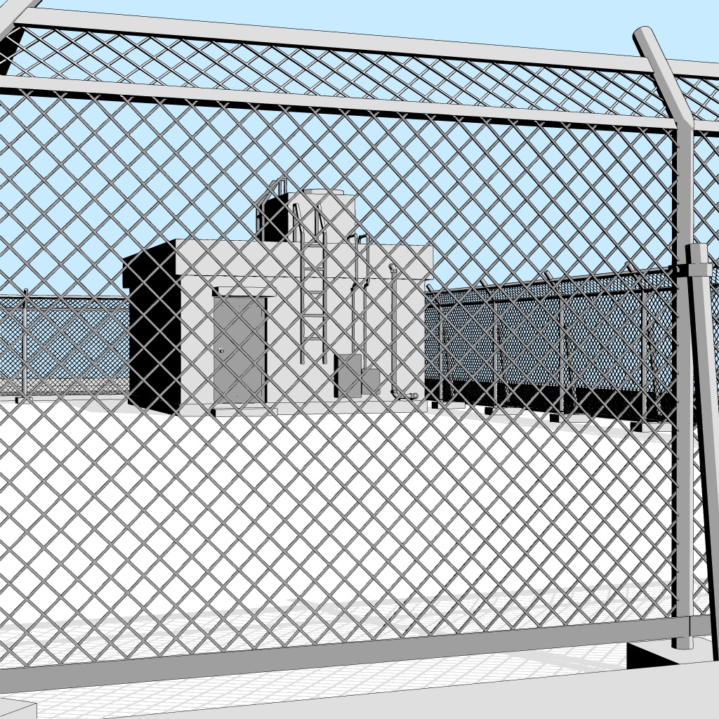 学校の屋上【クリスタ用素材】【3D】