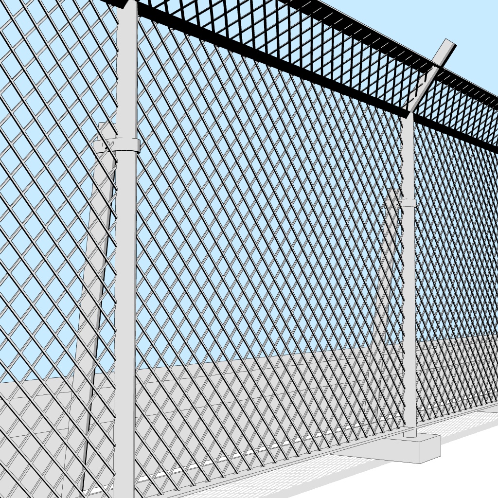 学校の屋上【クリスタ用素材】【3D】