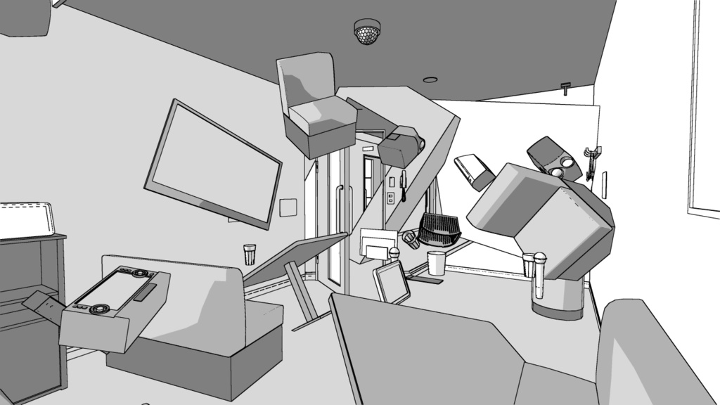 カラオケルーム【クリスタ用素材】【3D】