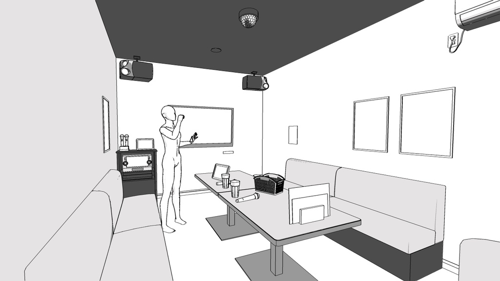 カラオケルーム【クリスタ用素材】【3D】