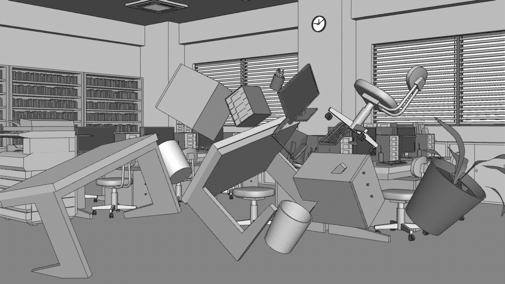 オフィス【クリスタ用素材】【3D】