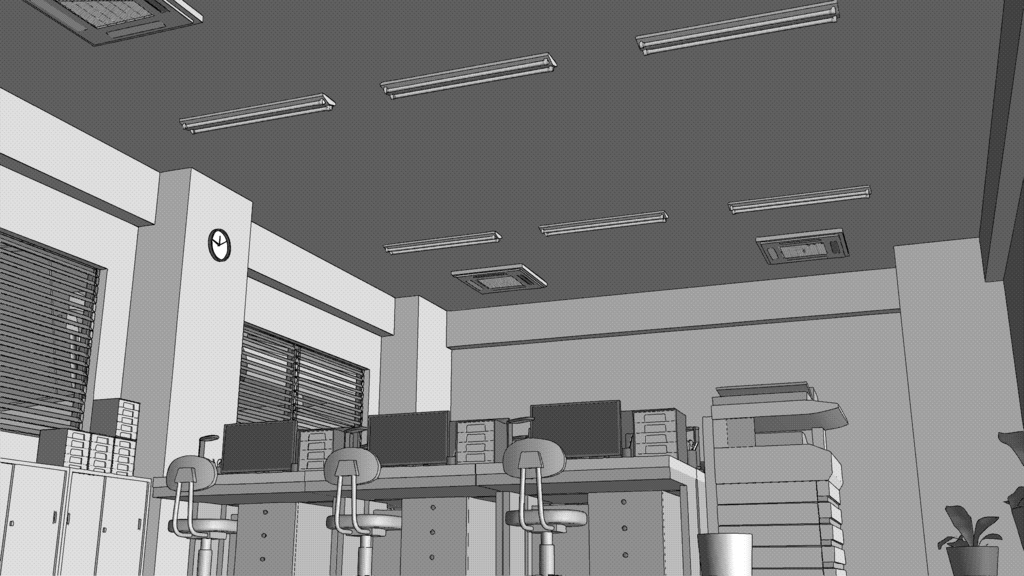 オフィス【クリスタ用素材】【3D】