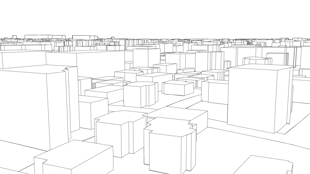 都会のビル群【クリスタ用素材】【3D】