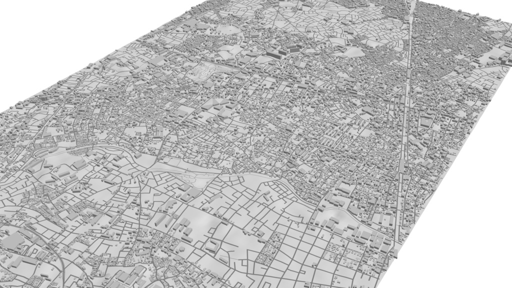 都会のビル群【クリスタ用素材】【3D】