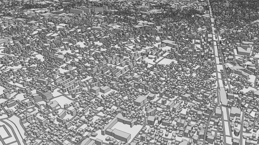 都会のビル群【クリスタ用素材】【3D】