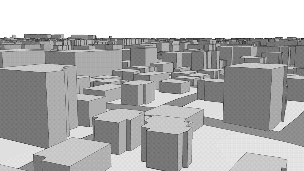 都会のビル群【クリスタ用素材】【3D】