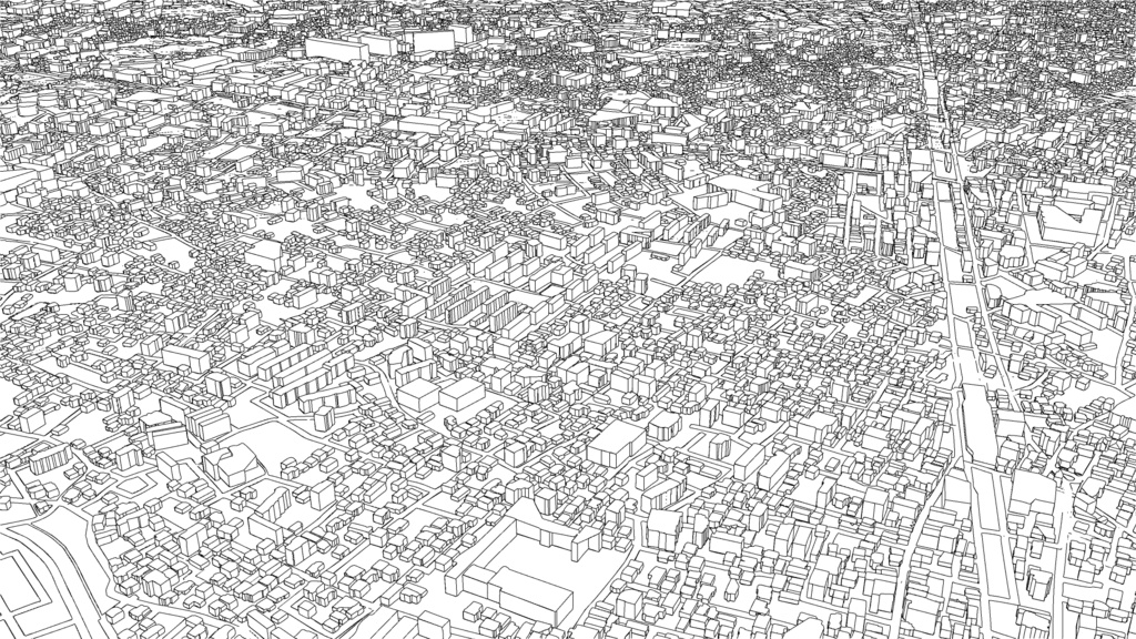 都会のビル群【クリスタ用素材】【3D】