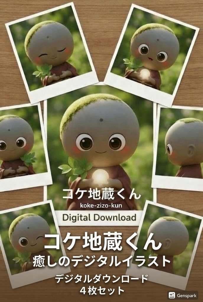 コケ地蔵くん 四季のしずけさ ― リアル寄り表現 ―