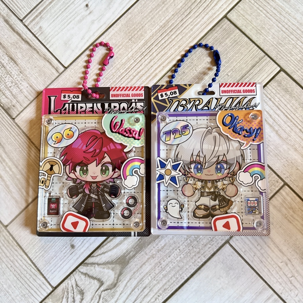 パッケージ封3層アクリルキーホルダー(ローレン)