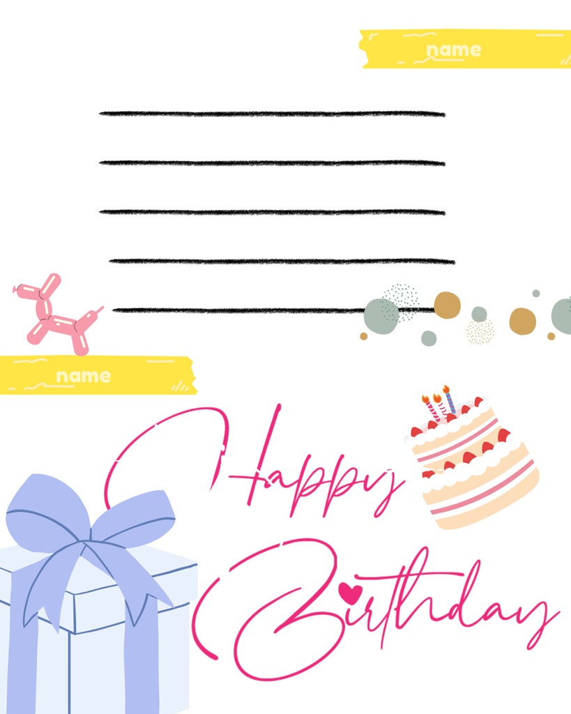 Happy Birthdayカード（アニメーションデータDL版）🎂🎁