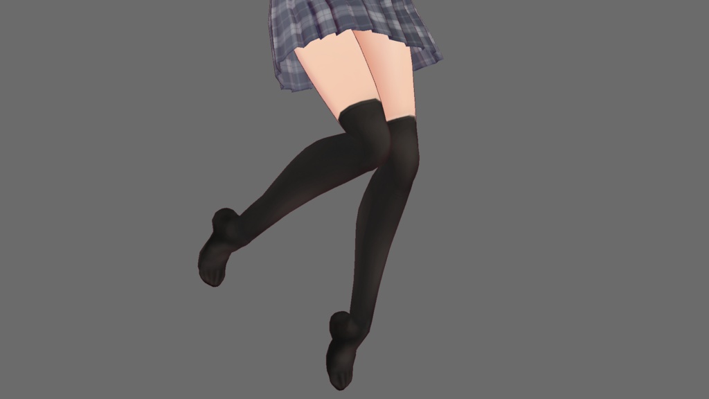 【無料】ベータ版VRoid用 黒ニーソ