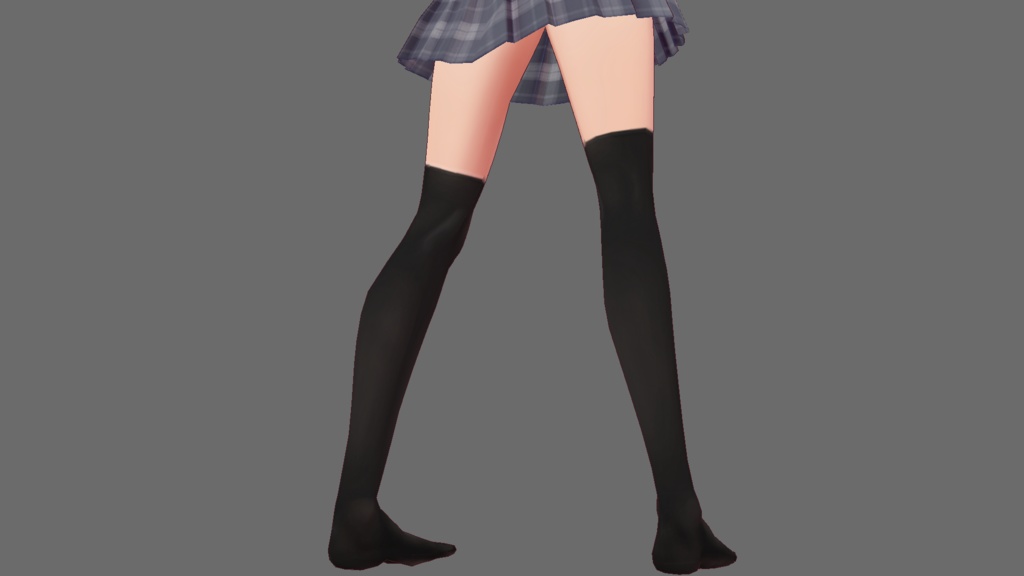 【無料】ベータ版VRoid用 黒ニーソ