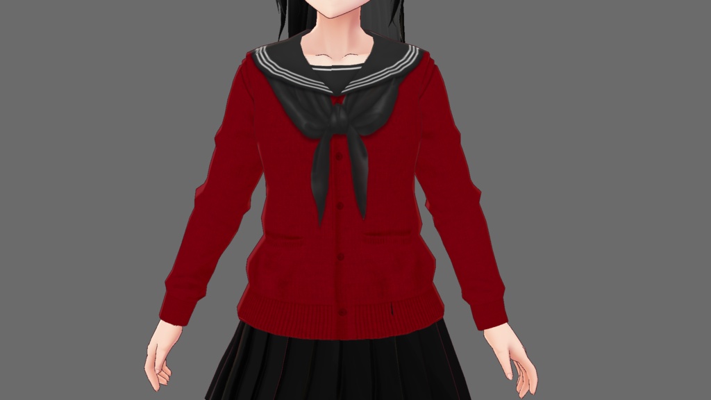 ベータ版VRoid用セーラーカーディガン