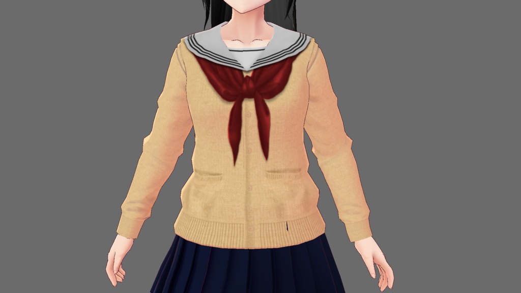 ベータ版VRoid用セーラーカーディガン