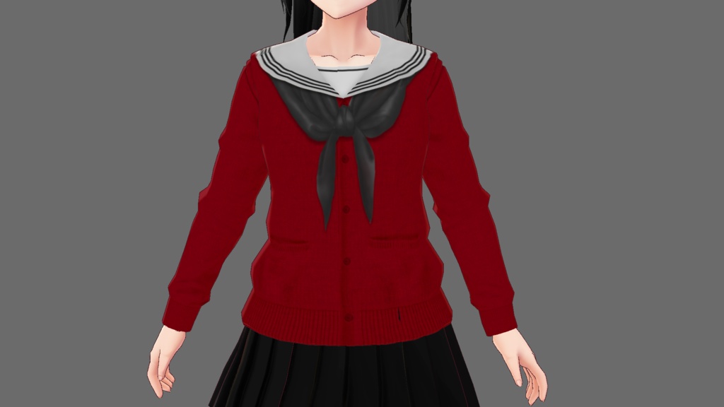 ベータ版VRoid用セーラーカーディガン