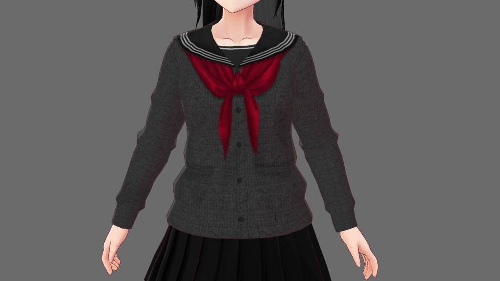 ベータ版VRoid用セーラーカーディガン