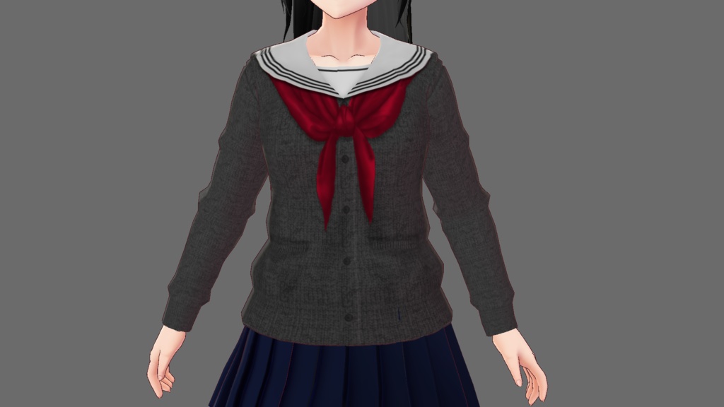 ベータ版VRoid用セーラーカーディガン