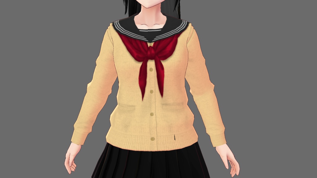 ベータ版VRoid用セーラーカーディガン